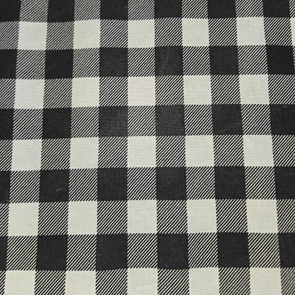 Black and White Shepherd Check Plaid